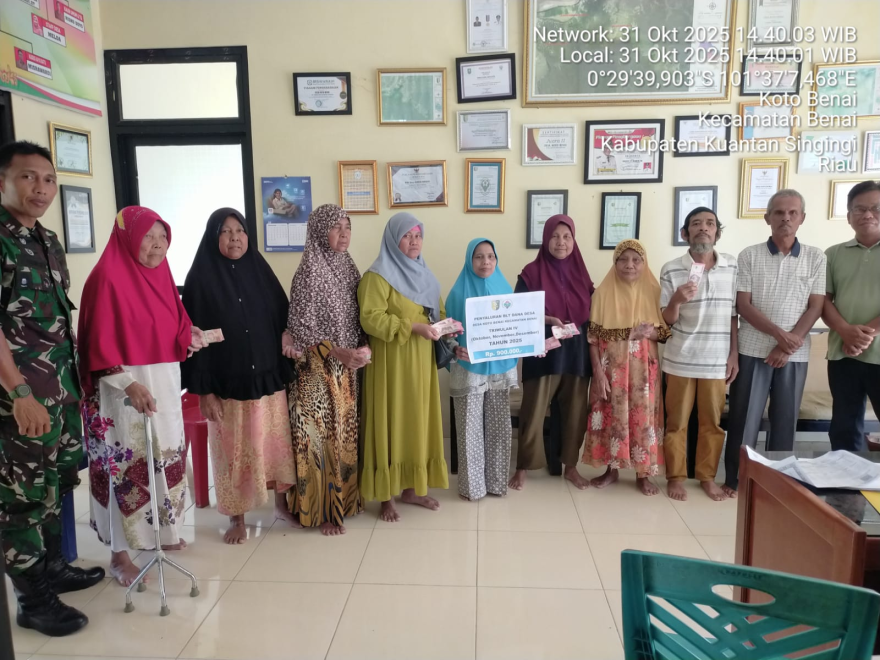 Desa Koto Benai Menyalurkan BLT DD triwulan 4  tahun 2025 